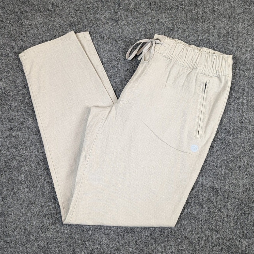 LL Bean Mens Medium Ripstop Vista Trekking Pants Khaki Beige Elastic 32 513220